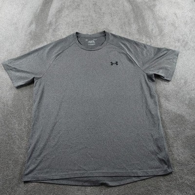 Under Armour Shirt Herren Large Grau Tech Gym Workout Outdoor Activewear Top