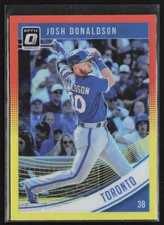 2018 Donruss Optic #153 Josh Donaldson Red and Yellow Toronto Blue Jays