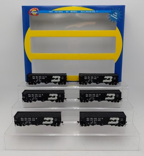 Tolva acanalada Athearn 95603 escala HO Burlington Northern 40' 3 bahías (paquete de 6) | Condition: Used