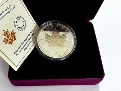 2oz 2017 Silber 0,9999 10 $ Kanada 150th Anniversary Iconic Maple Leaf