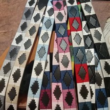Handmade Leather Polo Belt: Embroidered Argentine Equestrian Style