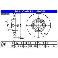 2x Bremsscheibe vorne für Opel Astra L OV5 Grandland X | 26248417