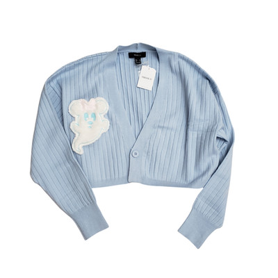 Disney Minnie Mouse Fluffy Ghost Crop Cardigan Plus Size 0X Halloween