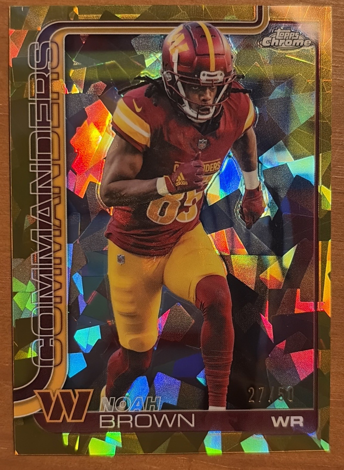 2025 Topps Chrome Sapphire Noah Brown Gold /50
