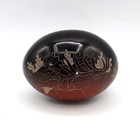 Mini Santa Clara Seedpot Pot Elk Eric Tafoya Sgraffito Carved 3.25" L — photo 5