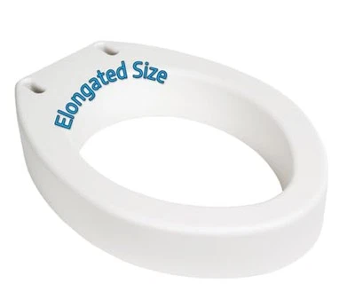 Essential Medical Supply Toilet Seat Riser, Elongated, 19.5 x 14 x 3.5 Inch