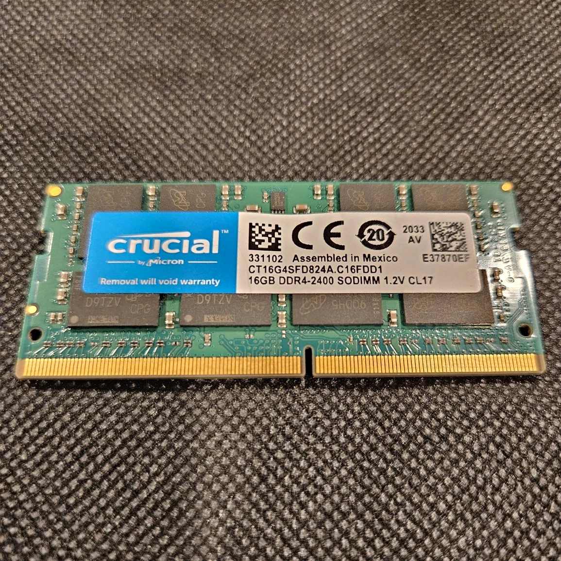 Crucial PC4-19200 (DDR4-2400) Bus Speed Computer RAM 16 GB