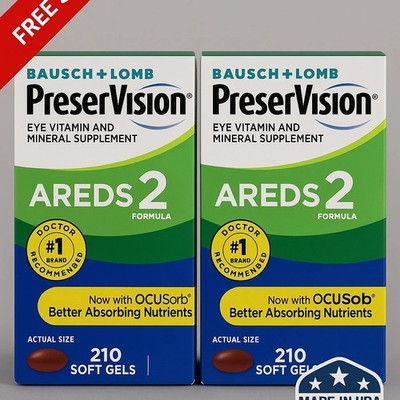 Pack of 2 | Preservision AREDS 2 / 210 Count Eye Vitamin Mini Soft gels - NEW!!
