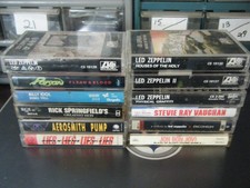 Vintage Lot 12 CASSETTE TAPES Classic Rock Pop 4- Zeppelin GNR POISON AREOSMITH