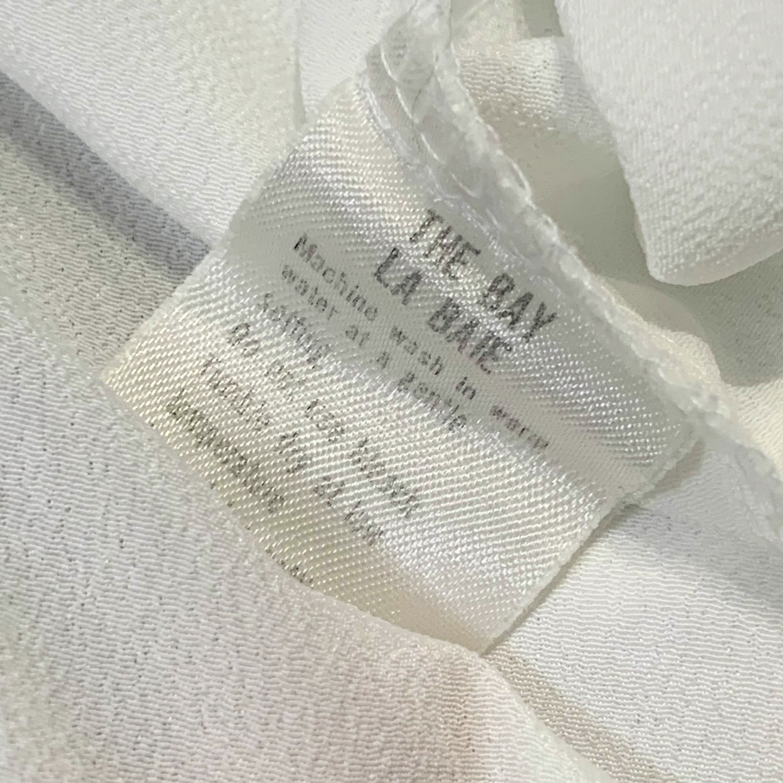 Vtg 80s Principles White Polyester Button Up Shir… - image 8