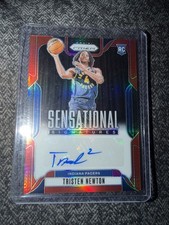 2024-25 Panini Prizm - Sensational Signature Tristen Newton Red Prizm /99 (RC)