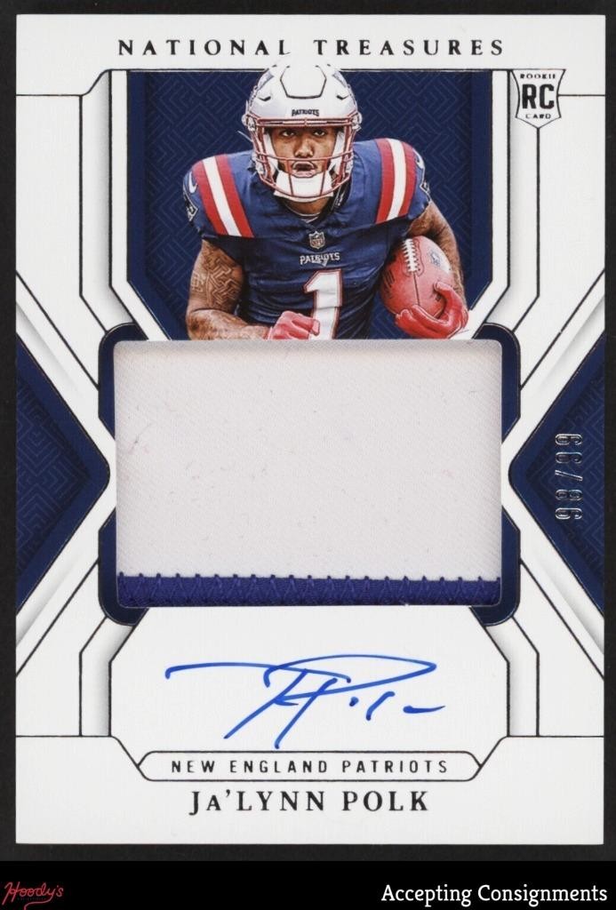 2024 Panini National Treasures #173 Ja'Lynn Polk RPA ROOKIE PATCH AUTO 98/99
