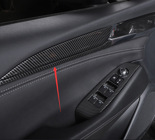 For Mazda 6 Atenza 2018-2021 Carbon Fiber interior 4-Door Panel Decor Trim Cover - Picture 2 of 5