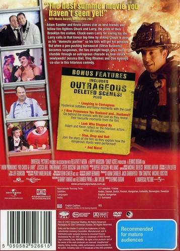 I Now Pronounce You Chuck & Larry DVD (Region 2,4,5) VGC Adam Sandler - Picture 2 of 3