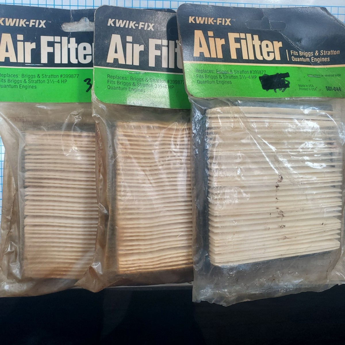 Air Filter Element PN Kwik-Fix PN 501-044 Fits Briggs & Stratton