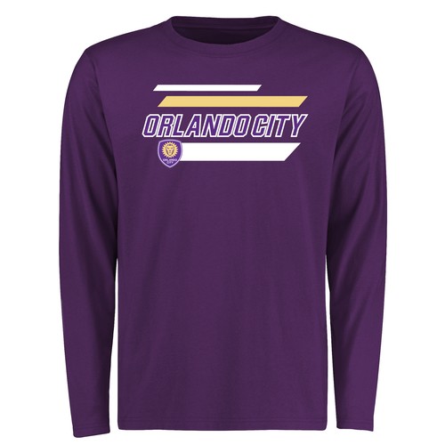 Men's Purple Orlando City SC Rising Bars Long Sleeve T-Shirt