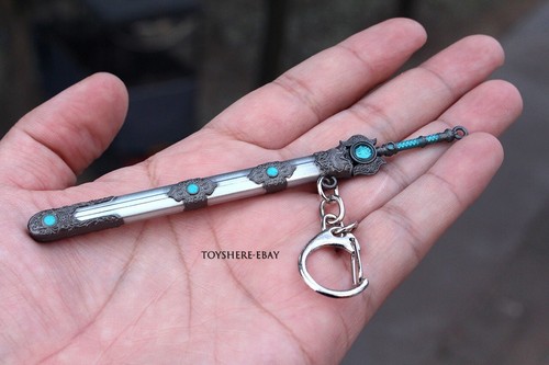 HOT GAME mini sword SUN MOON Blade metal point key chain toy gift 12cm 1:12 - Picture 3 of 5