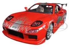 DOM'S MAZDA RX-7 RED "FAST & FURIOUS" MOVIE 1/24 DIECAST MODEL CAR JADA 98338
