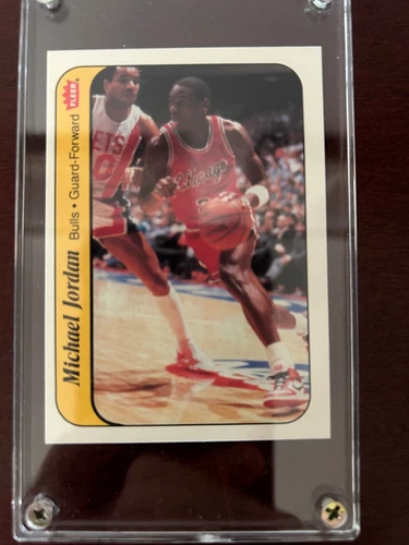1986-87 Fleer Michael Jordan Sticker Rookie RC #8 Bulls + 11 Jordan Extras (pic)