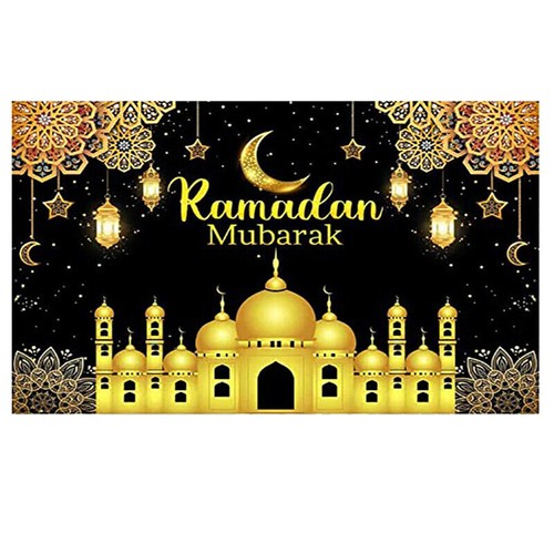 Ramadan Eid Mubarak Backdrop Banner Family Room Photo Background Party Decor - Picture 15 of 15