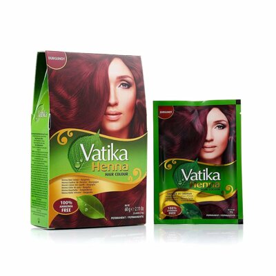 Dabur Vatika Henna Burgundy Hair Colour Amonia Free 60g