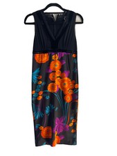 D&G DOLCE & GABBANA STRECH PENCIL FLORAL And LACE DRESS  SZ 24/38 FITS SZ 2