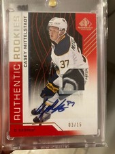 18/19 SP GAME USED CASEY MITTELSTADT ROOKIE PATCH AUTO RPA /15