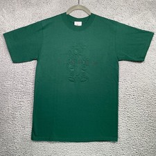 Vintage Disney Tigger Winnie the Pooh T Shirt Green Embroidered Embossed Size S