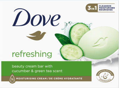 Dove Multicolor Dermatologically Approved 1/4 Moisturising Cream Bar Soap 90 g
