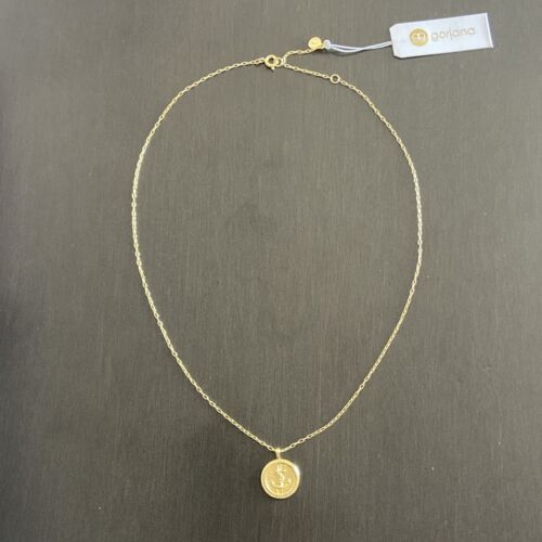 Gorjana 18K Gold Plated Anchor Coin Necklace 237-104-G