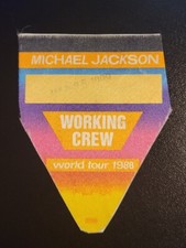 1988 MICHAEL JACKSON-WORKING CREW PASS-USED
