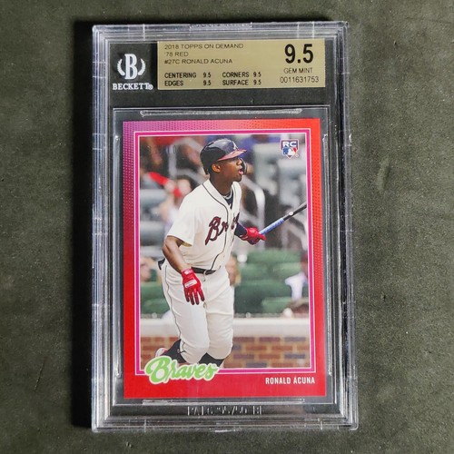 Ronald Acuna 2018 Topps On Demand Inspired By '78 Red # 2/10 BGS 9.5 Quad 9.5 - Picture 2 of 7