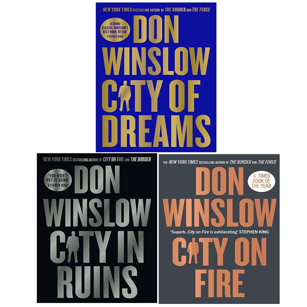 Don Winslow Collection 3 Books Set City on Fire, City of Dreams, City in Ruins