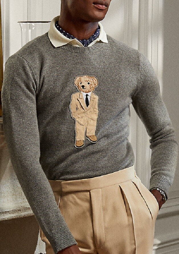 Iconic Polo Bear Cashmere Sweater- Size 
