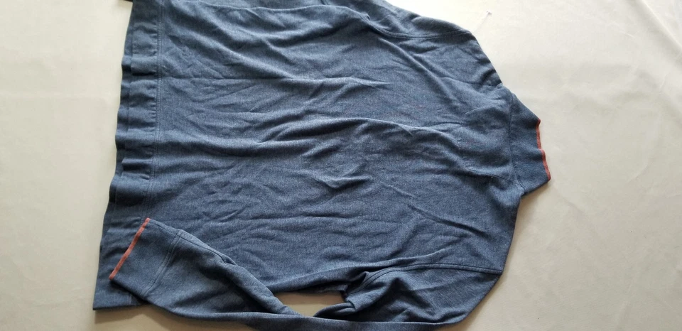 Camisa ROBERT GRAHAM Hombres Premium Polar Algodón Manga Larga 1/4 Cremallera - XL Azul Foto 3 de 4