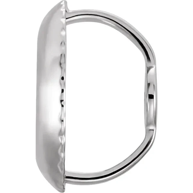 14K White Gold Round Pre-Notched Stud Earring Mount Setting Threaded 1 Piece - Image 4 of 4