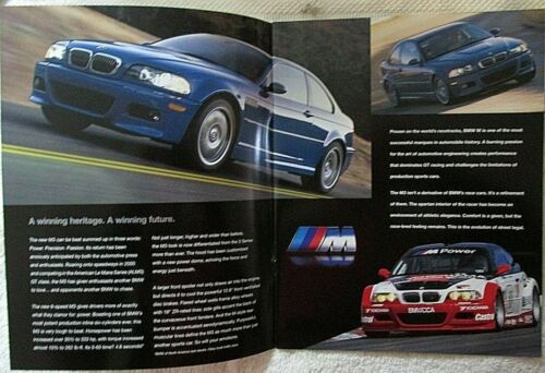 BMW 2001 M3 m3 SALES BROCHURE GREAT PICTURES TECH DATA COLOR 10 PAGES NEW - Picture 2 of 4