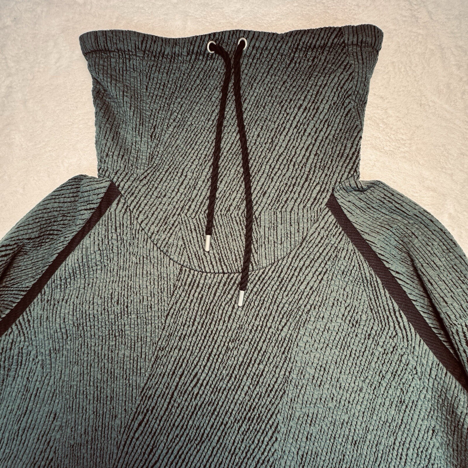 Cowl Neck Drawstring Sweater Pullover Size Large - image 4