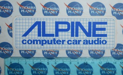  VINTAGE CAR MOTORCYCLE TUNING ALPINE COMPUTER CAR RADIO STICKER STICKER DECAL