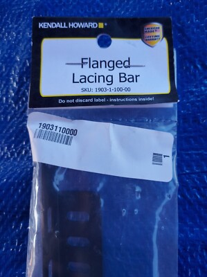 Flanged Lacing Bar Kendall Howard Steel Cable Manager 1903-1-100-00 Made In USA!