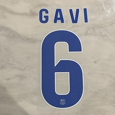 OFFICIAL 2023-24 GAVI Barcelona away Nameset Name Number Dorsal La Liga