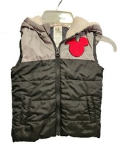 Mickey Vest Kids 3T Junior Puff Sherpa Hood Mickey Ears Classic Disney RN16435