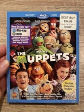 The Muppets (Blu-ray/DVD, 2012, 2-Disc Set) With Slipcover