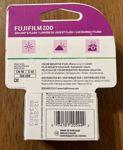 Fujifilm 200 Color Negative 35mm Format Film - - 第 2/2 張圖片