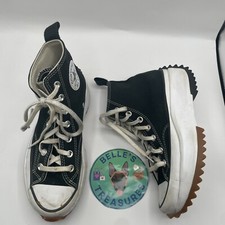 Converse Women  s Size 6.5 , Men 5 Run Star Hike Canvas Platform Black White Gum