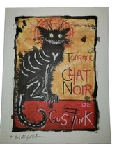 Gus Fink  signed blotter art print psychedelic art print outsider art