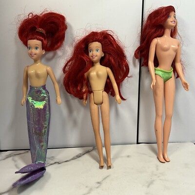 Disney The Little Mermaid "Ariel" Doll Lot of 3 Dolls Red Hair Mattel  Hasbro | eBay