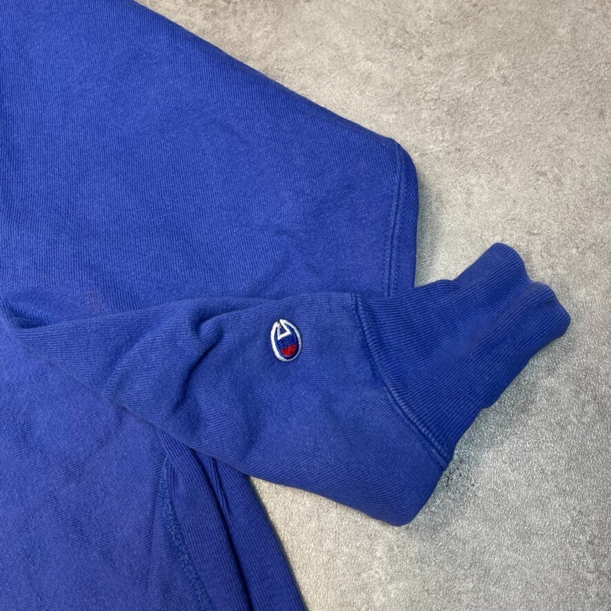 Champion Sweatshirt Mens 80s Reverse Weave Embroidered Blank Jumper, Blue, XL image 8