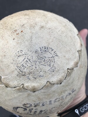 Vintage Official Clincher Softball Double header No F16-16 In J de Beer & Son NY