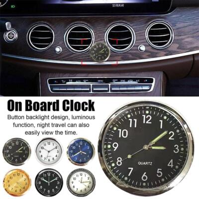 Car Clock Luminous Stick-On Digital Watch Quartz Clocks For Vehicle] D5J5